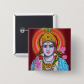 Shree Krishna-Taschentuch Button (Vorne & Hinten)
