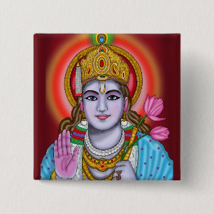 Shree Krishna-Taschentuch Button