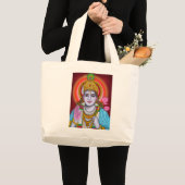 Shree Krishna-Taschentuch Jumbo Stoffbeutel (Vorderseite (Produkt))