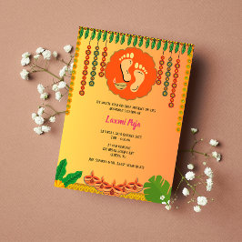 Shree Laxmi Puja Floral Einladung