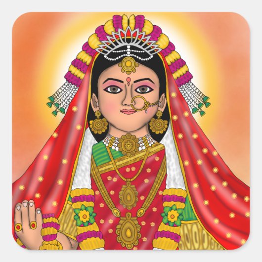 Shree Radha Aufkleber (Vorderseite)