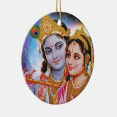 Shree Radhey Krishna Liebe Keramik Ornament (Rechts)