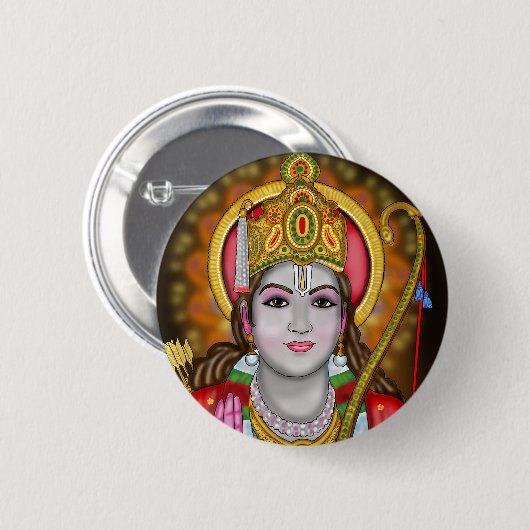 Shree Ram Knopf Button (Vorne & Hinten)