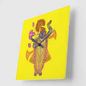 Shreenath Ji Wall Clock Quadratische Wanduhr (Winkel)