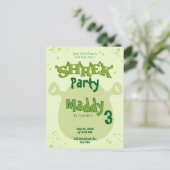 Shrek Geburtstagseinladung | Weit Weit Weg Postkarte (Stehend Vorderseite)