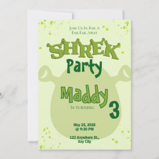 Shrek Inspired Birthday Invitation | Far Far Away Einladung