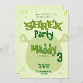 Shrek Inspired Birthday Invitation | Far Far Away  Einladung (Vorne/Hinten)