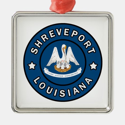 Shrepport Louisiana Ornament Aus Metall (Vorne)