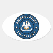 Shrepport Louisiana Ovaler Aufkleber (Vorderseite)