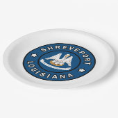 Shrepport Louisiana Pappteller (Schrägansicht)