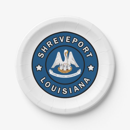Shrepport Louisiana Pappteller (Vorderseite)