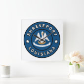Shrepport Louisiana Quadratische Wanduhr (Zuhause)