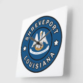 Shrepport Louisiana Quadratische Wanduhr (Winkel)