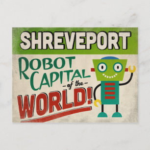 Shrepport Louisiana Robot - Funny Vintag Postkarte