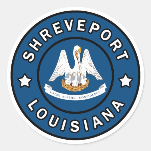 Shrepport Louisiana Runder Aufkleber (Vorderseite)