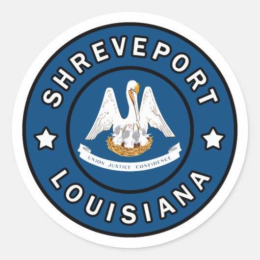 Shrepport Louisiana Runder Aufkleber (Vorderseite)