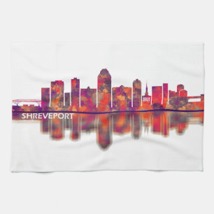 Shrepport Louisiana Skyline Geschirrtuch