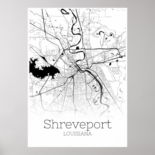 Shrepport Map - Loiusiana - City Map Poster (Vorne)