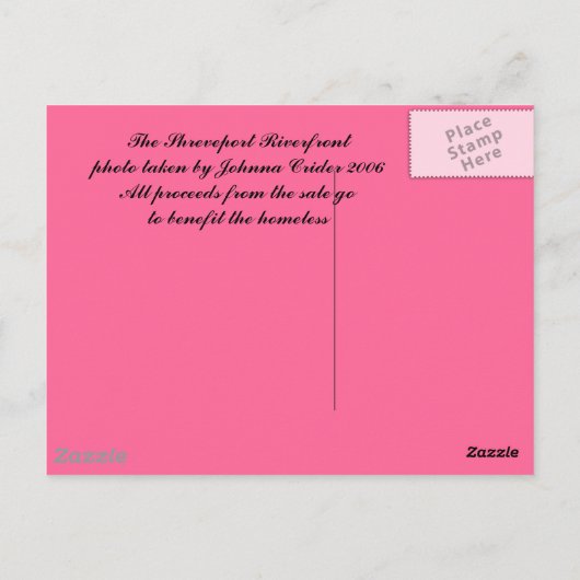 Shrepport Riverfront Postkarte (Rückseite)