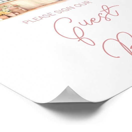 Shresh Off the Market Brautparty Guest Book Poster (Ecke)