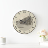 Shreve Ohio Post Card Clock - Market Street Große Wanduhr (Zuhause)