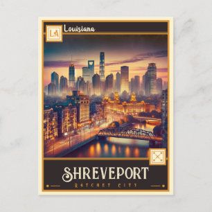 Shreveport, Louisiana Vintage Postkarte