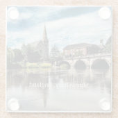 Shrewsbury, England Glasuntersetzer (Rückseite)