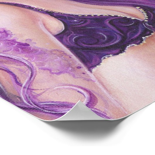 Shreya Lila Fantasy Mermaid Poster von Renee (Ecke)