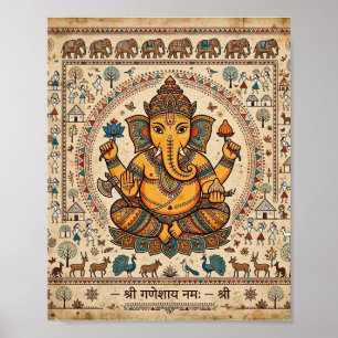 Shri Ganeshaya Namah Warli Kunstposter Herr Gane Poster