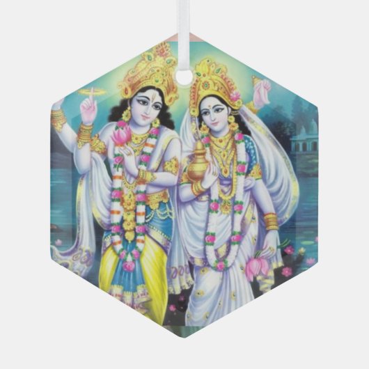 Shri Hari Vishnu Ornament Aus Glas (Vorderseite)