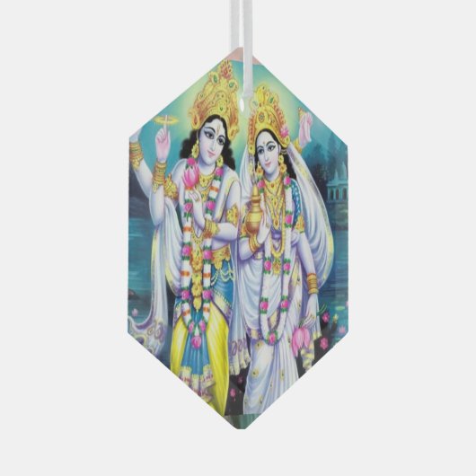 Shri Hari Vishnu Ornament Aus Glas (Vorderseite Rechts)