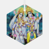 Shri Hari Vishnu Ornament Aus Glas (Rückseite)
