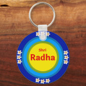 Shri Radha wie in Vrindavan Englisch Schlüsselanhänger (Vorderseite)