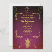 Shri Satyanarayan Pooja Hindu Einladung (Vorderseite)