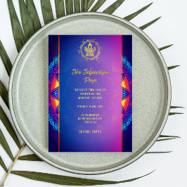 Shri Satyanarayan Pooja Hindu Indian Chakra Einladung