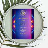 Shri Satyanarayan Pooja Hindu Indian Chakra Einladung