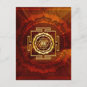 Shri Yantra - Kosmischer Leiter der Energie Postkarte