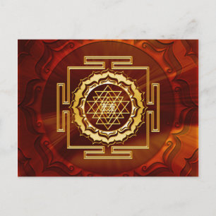 Shri Yantra - Kosmischer Leiter der Energie Postkarte