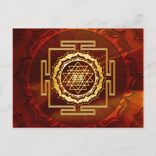Shri Yantra - Kosmischer Leiter der Energie Postkarte (Vorderseite)
