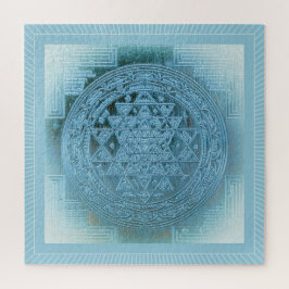 Shri Yantra Mandala: Vintages Aqua Puzzle