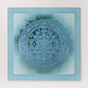 Shri Yantra Mandala: Vintages Aqua Puzzle