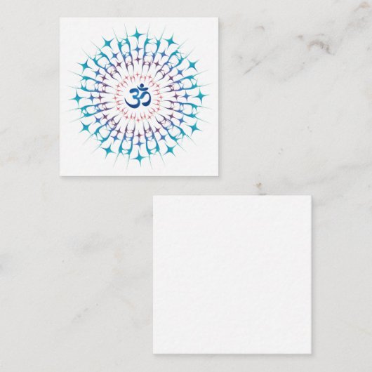 Shri Yantra oder Sri Chakra - Glühende Energie Begleitkarte (Vorne/Hinten)