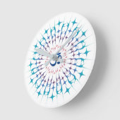 Shri Yantra oder Sri Chakra - glühende Energie Runde Wanduhr (Winkel)