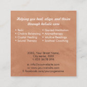 Shri Yantra - Sri yantra - Shri Chakra - Kupfer Quadratische Visitenkarte (Rückseite)