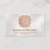 Shri Yantra - Sri yantra - Shri Chakra - Kupfer Visitenkarte (Vorderseite)