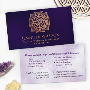 Shri Yantra - Sri yantra - Shri Chakra - Kupfer Visitenkarte