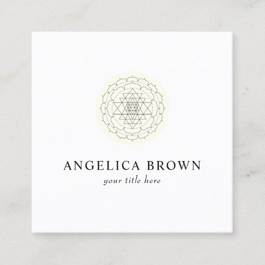 Shri-Yantra-Visitenkarte Quadratische Visitenkarte (Vorderseite)