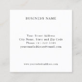 Shri-Yantra-Visitenkarte Quadratische Visitenkarte (Rückseite)