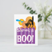 Shriek a boo Black Cat Postkarte (Stehend Vorderseite)