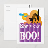 Shriek a boo Black Cat Postkarte (Vorne/Hinten)